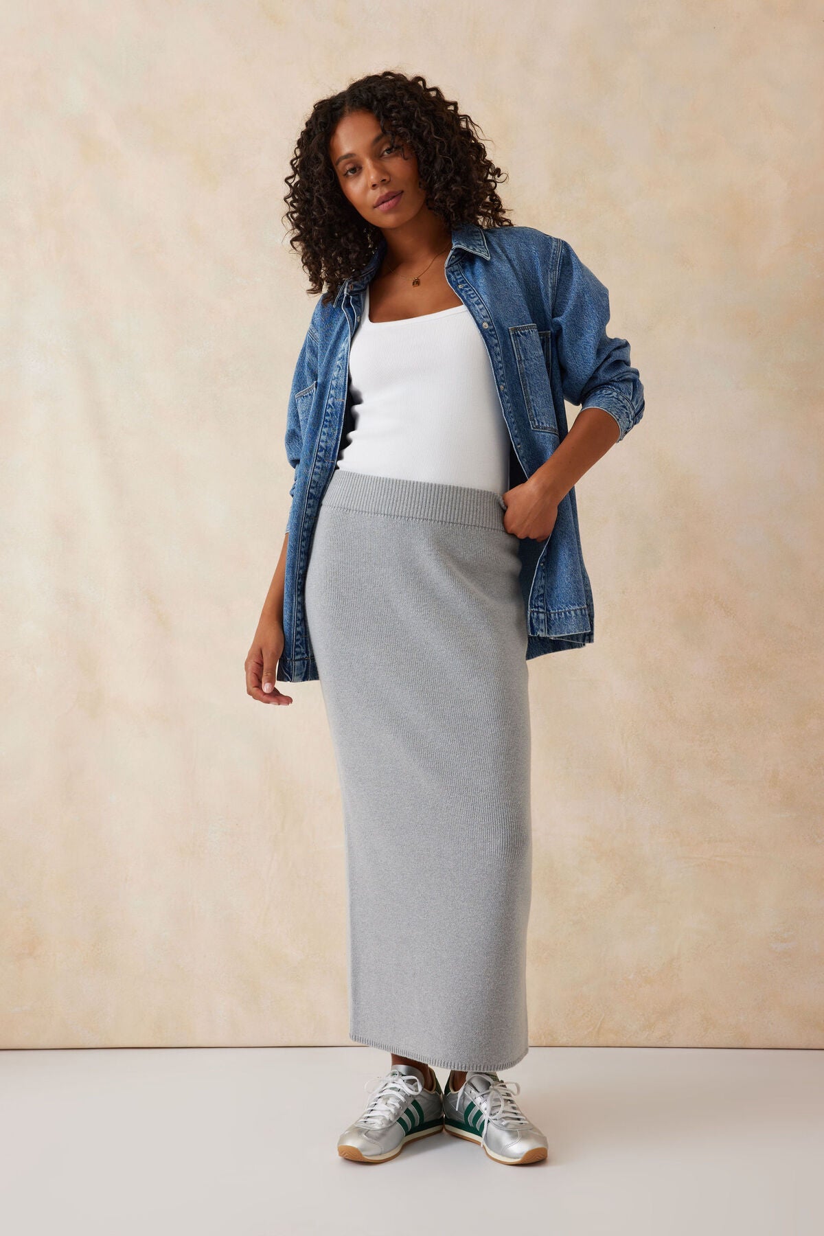 Gray Maxi Dress - Linen Sleeveless Long Marl online Grey Summer Dress with Tulip Shaped Skirt Handmade Plus Size Dress C 417