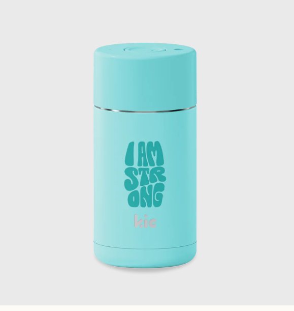 12oz SS Ceramic Reusable Cup - KIC Aqua (Strong) with Push Buttom Lid - Sare StoreFrank GreenWater Bottle Lid