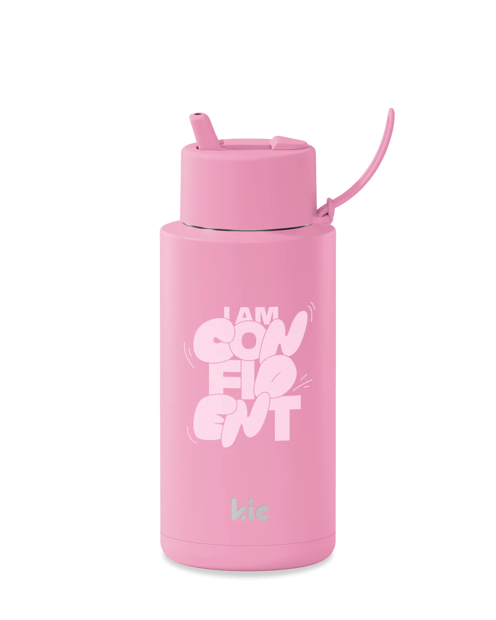 34oz SS Ceramic Reusable Cup - KIC Flamingo (Confident) with Push Buttom Lid - Sare StoreFrank GreenWater Bottle Lid