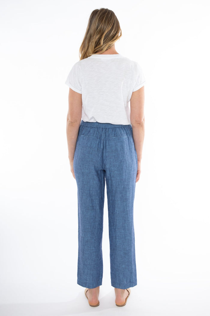 7/8 Linen Pants - Chambray - Sare StoreJumpPants