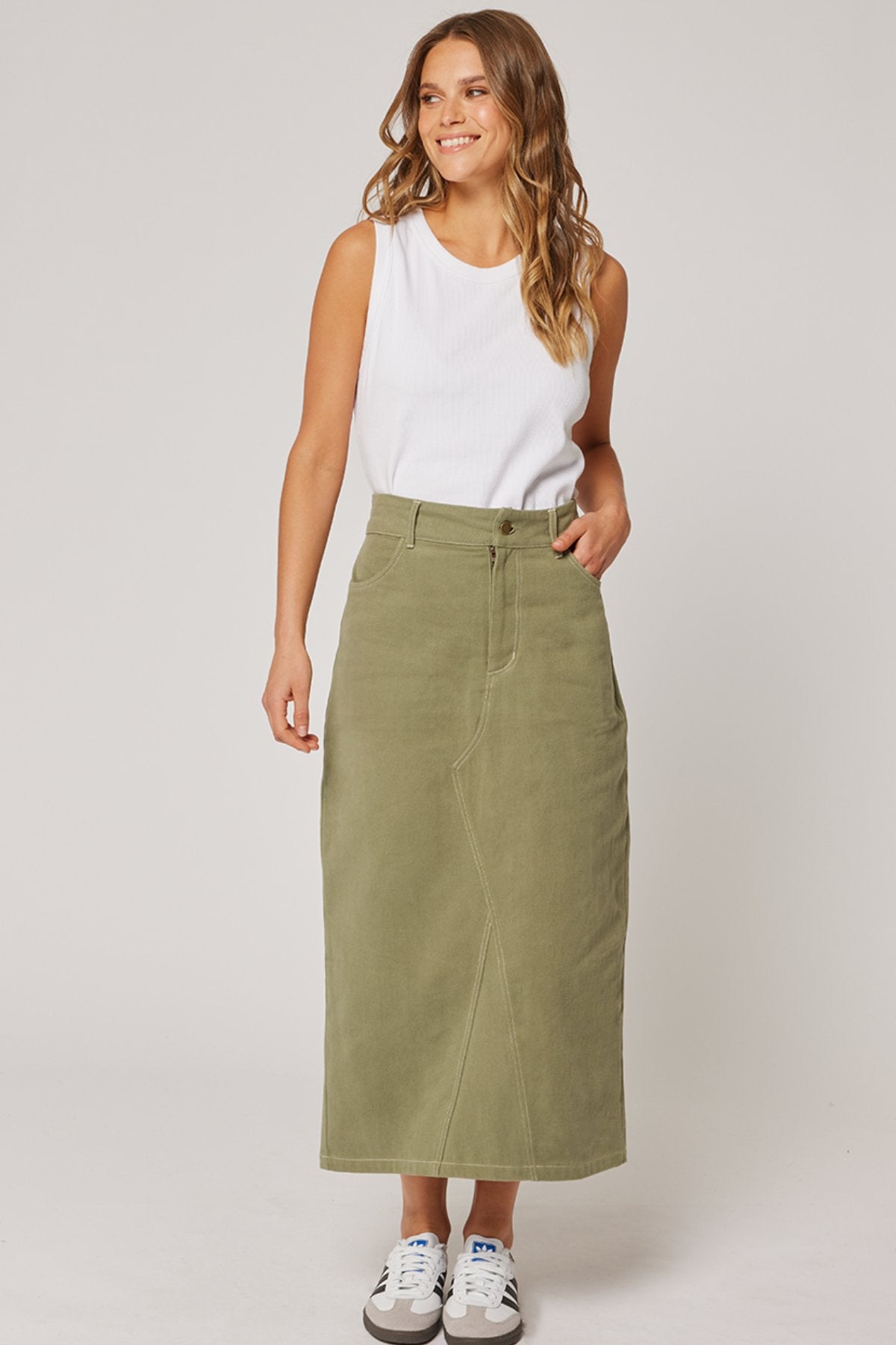 Abbie Skirt - Khaki - Sare StoreCartel & WillowSkirt