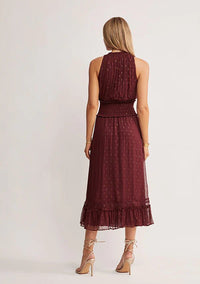 Abloom Maxi Dress - Wine - Sare StoreMOS The LabelDress