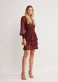 Abloom Mini Dress - Wine - Sare StoreMOS The LabelDress