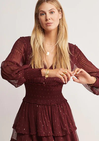 Abloom Mini Dress - Wine - Sare StoreMOS The LabelDress