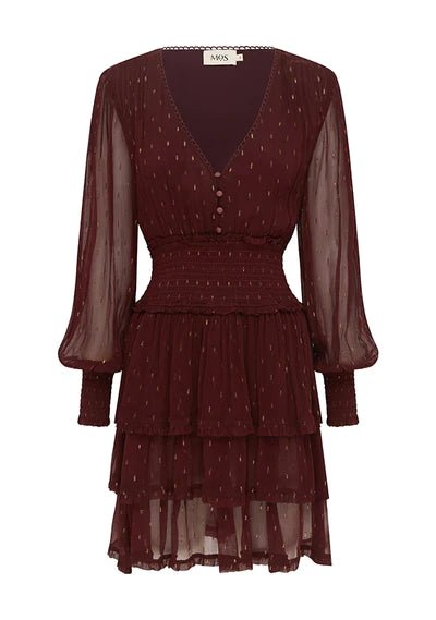 Abloom Mini Dress - Wine - Sare StoreMOS The LabelDress