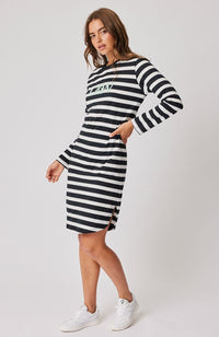 Alexis Long Sleeve Dress - Black/White Stripe - Sare StoreCartel & WillowDress