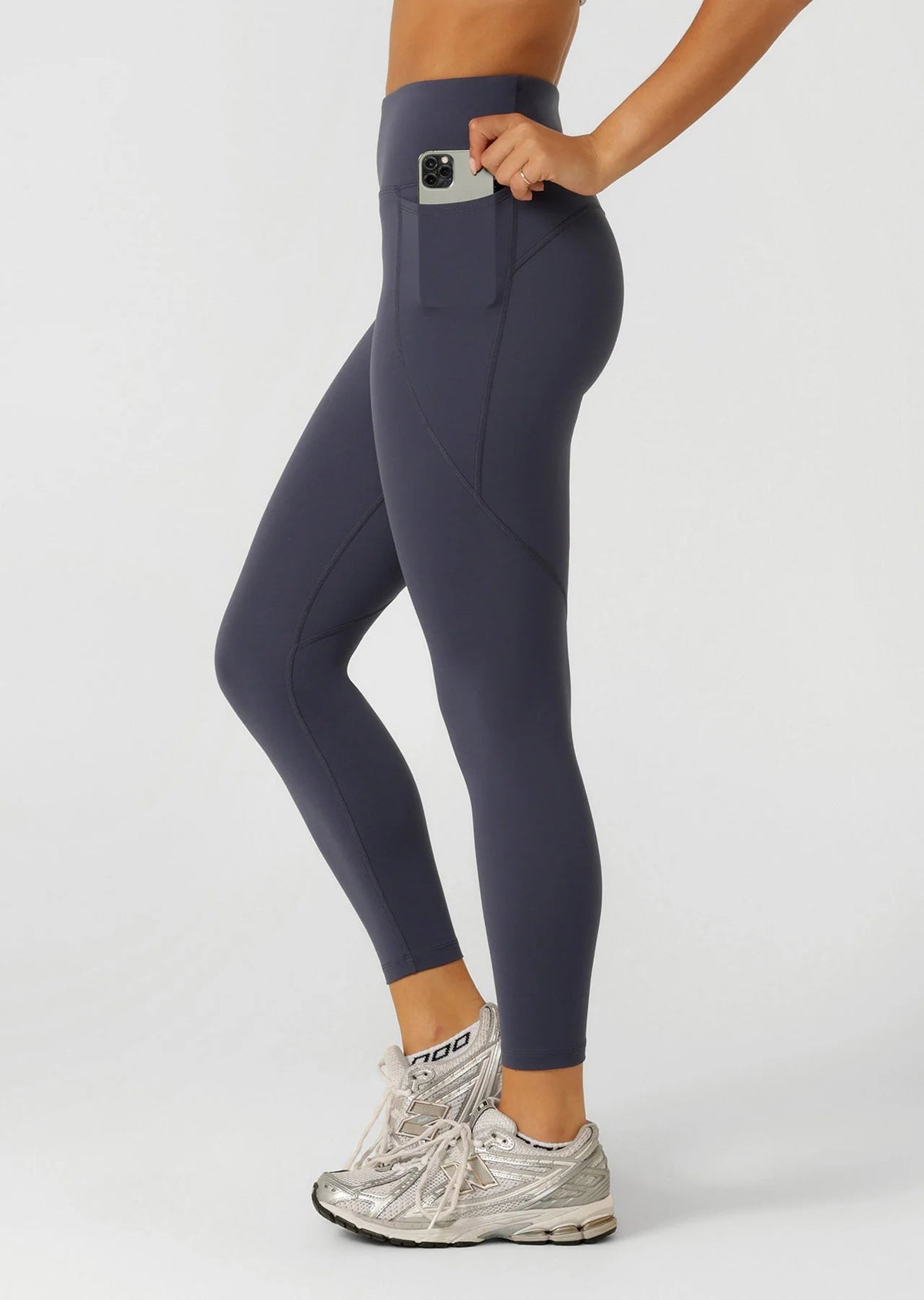 Amy No Ride Phone Pocket Ankle Biter Leggings - Ash Blue - Sare StoreLorna JaneLeggings