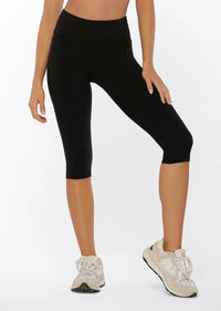 Amy Phone Pocket 3/4 Tech Leggings - Black - Sare StoreLorna JaneLeggings