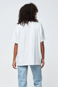 Apero Ivy Ribbed Longline Wrap Tee - White - Sare StoreApero LabelTops