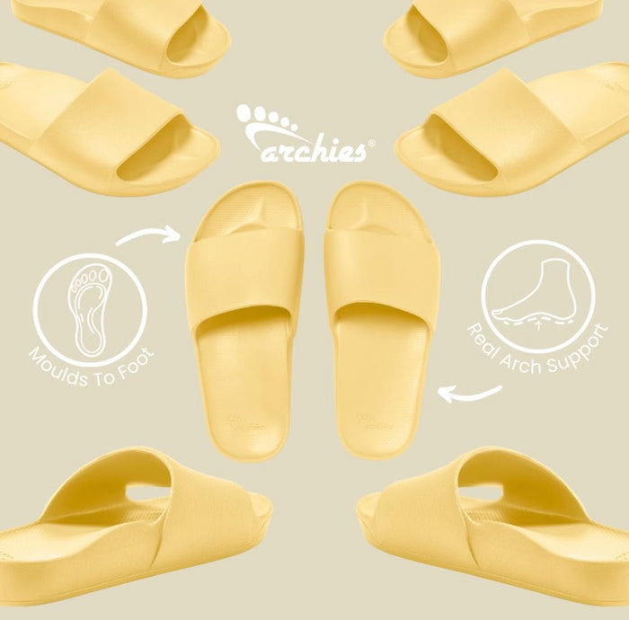 Arch Support Slides - Lemon - Sare StoreArchiesSlides