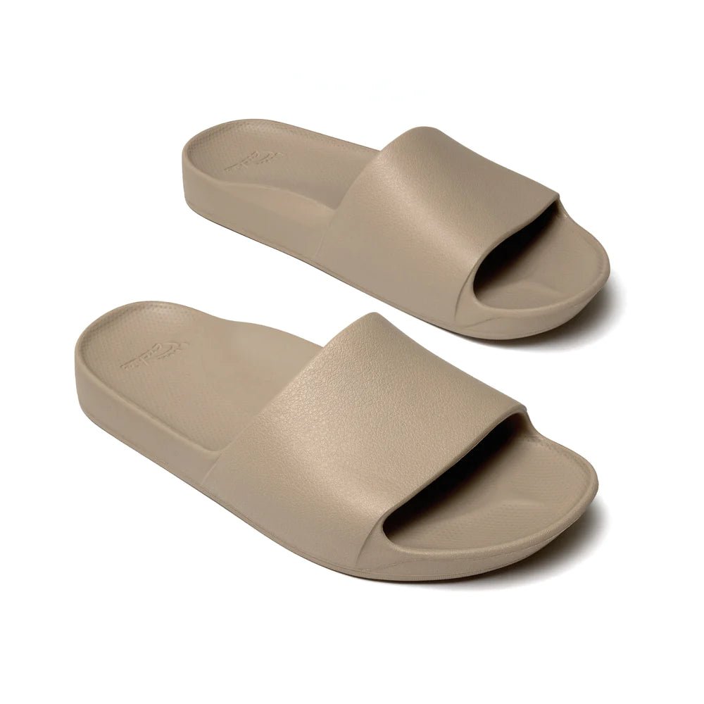 Arch Support Slides - Taupe - Sare StoreArchiesShoes