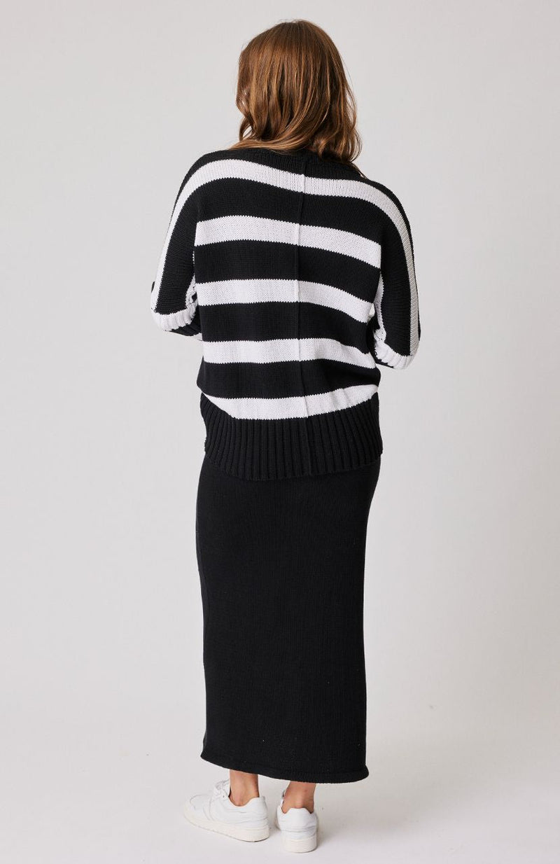 Ariel Knit Sweater - Black/White Stripe - Sare StoreCartel & WillowKnit