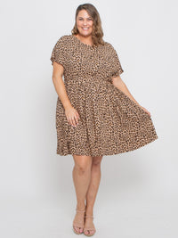 Asher Dress - Camel Leopard - Plus size - Sare StoreLeoni AustraliaDress