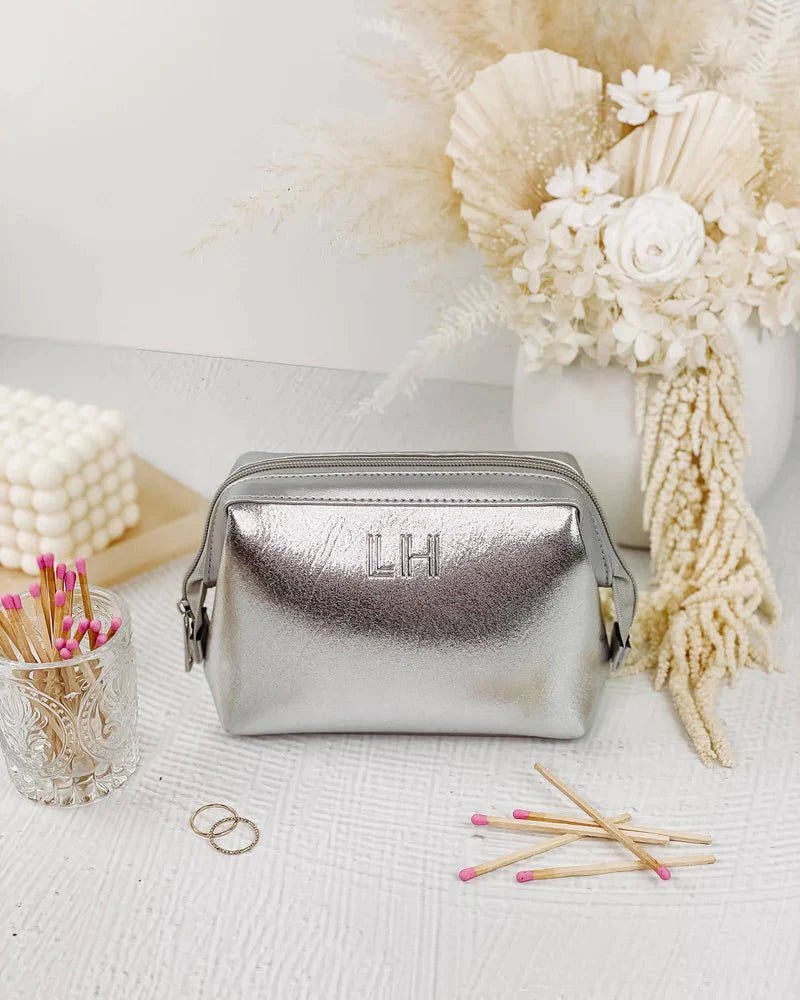 Baby Eliza Neoprene Makeup Bag - Silver - Sare StoreLouenhidecosmetic bag