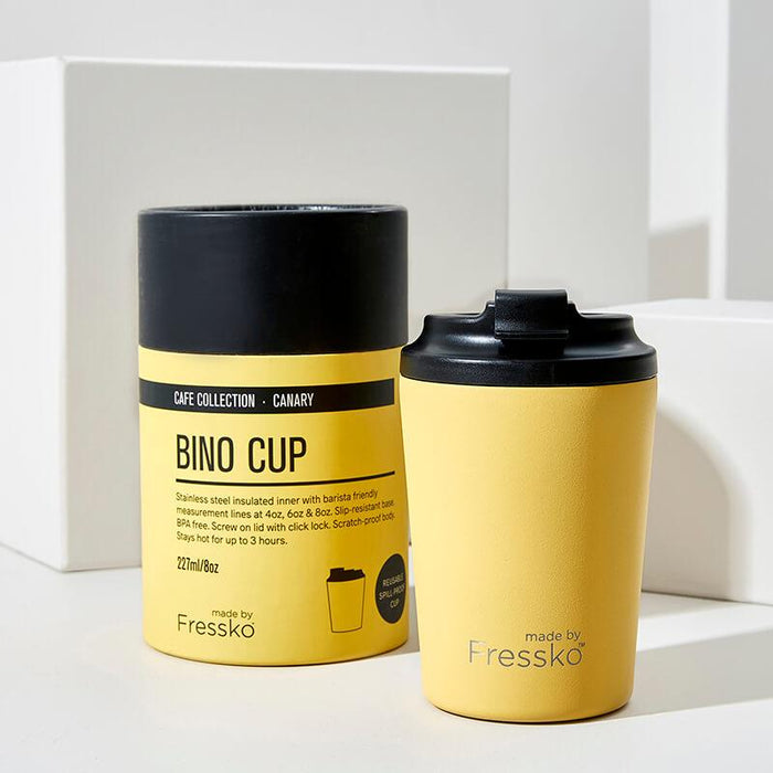 Bino 8oz Reusable Coffee cup- Canary - Sare StoreMade by FresskoReusable Coffee Cup