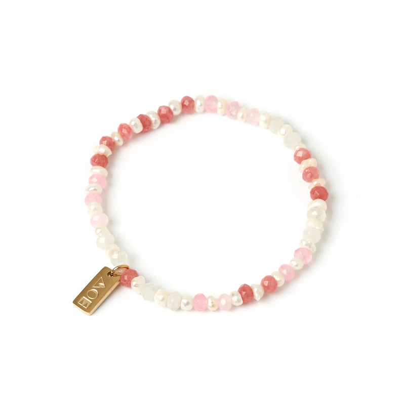 Bloom Pearl and Gemstone Bracelet - Watermelon - Sare StoreArms Of EveBracelet