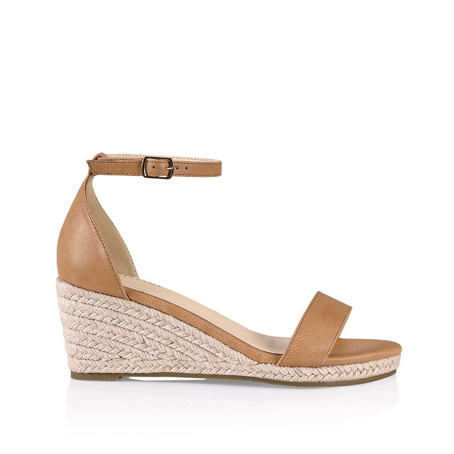 Bobbie Rope Low Wedges - Caramel Softee - Sare StoreVerali ShoesShoes