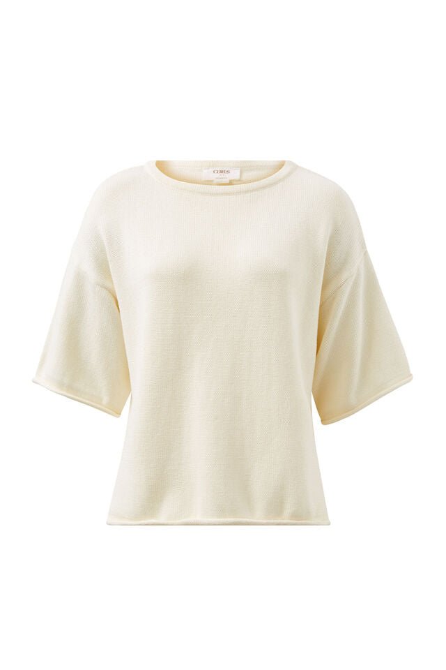 Boxy Knit Tee - Eggshell - Sare StoreCeres LifeTee