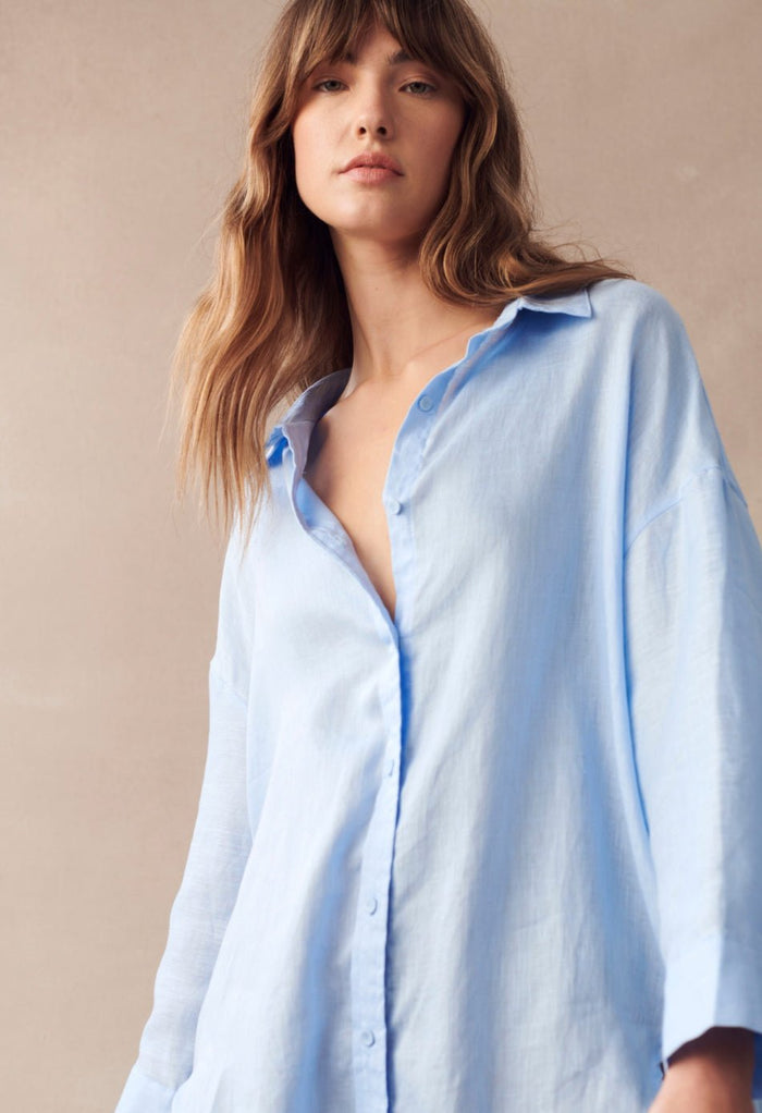 Boyfriend Shirt - Blue - Sare StoreLittle LiesShirt