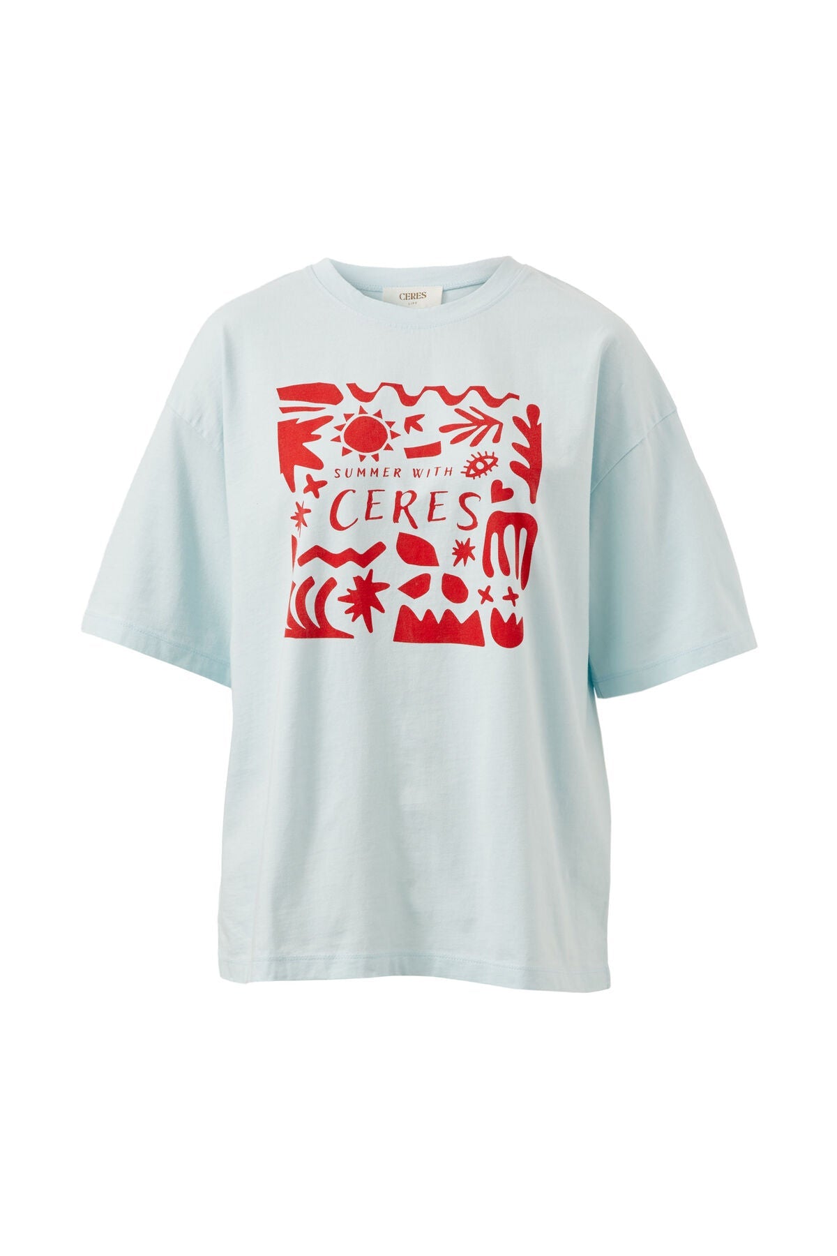 Boyfriend Tee - Cool Blue/ Summer with Ceres - Sare StoreCeres LifeTee