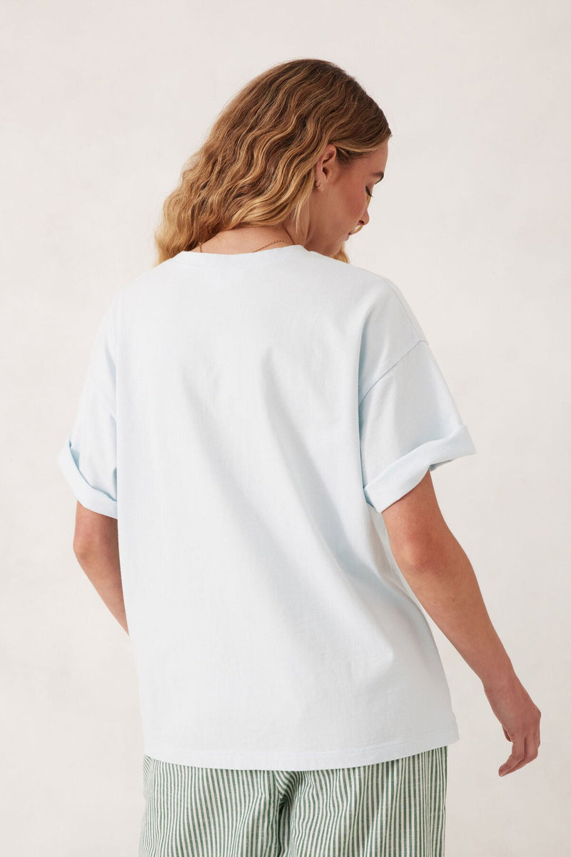 Boyfriend Tee - Cool Blue/ Summer with Ceres - Sare StoreCeres LifeTee