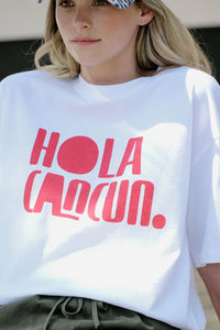 Boyfriend Tee - Hola Cancun Heritage Red - Sare StoreCeres LifeTee