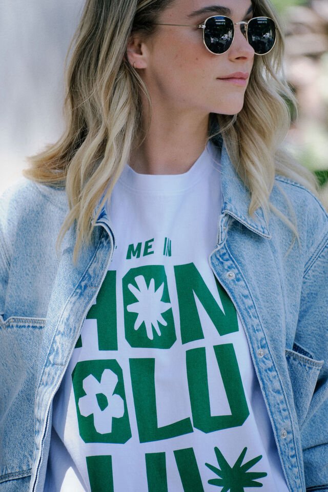 Boyfriend Tee - Honolulu Winter Green - Sare StoreCeres LifeTee