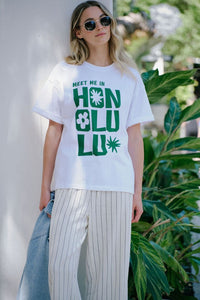 Boyfriend Tee - Honolulu Winter Green - Sare StoreCeres LifeTee