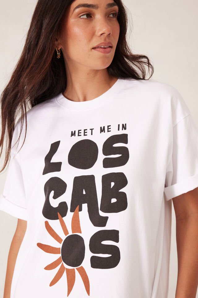 Boyfriend Tee - White/Los Cabos - Sare StoreCeres LifeTee