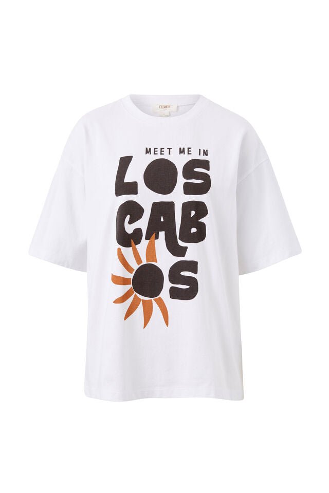 Boyfriend Tee - White/Los Cabos - Sare StoreCeres LifeTee