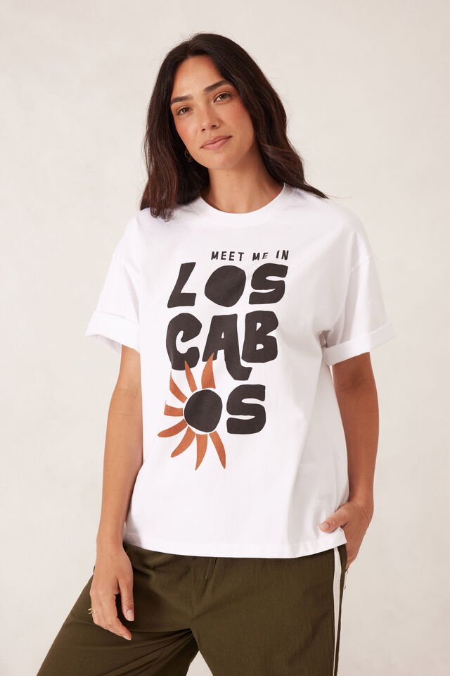 Boyfriend Tee - White/Los Cabos - Sare StoreCeres LifeTee