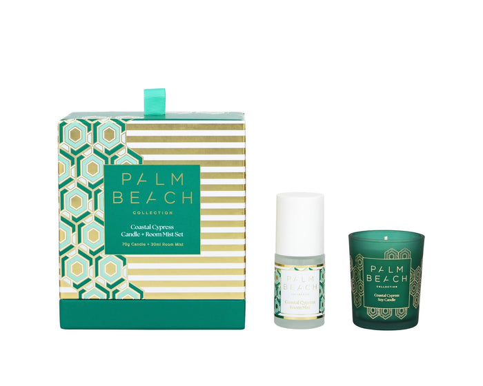 Candle + Room Mist Set - Coastal Cypress - Sare StorePalm BeachSet