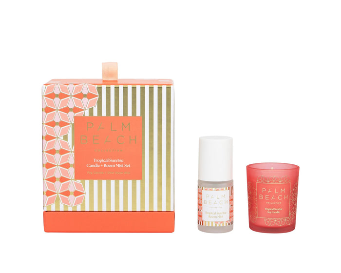 Candle + Room Mist Set - Tropical Sunrise - Sare StorePalm BeachSet