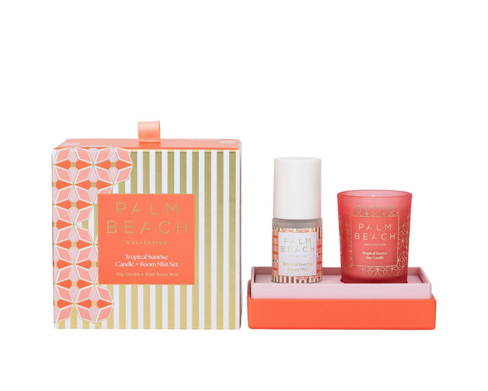 Candle + Room Mist Set - Tropical Sunrise - Sare StorePalm BeachSet