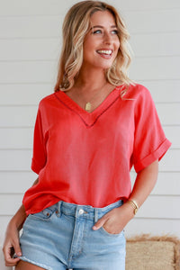 Carnival Linen Top - Watermelon - Sare StoreJoop and GypsyTops