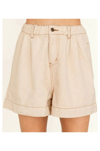 Charlie Denim Cream Shorts - Sare StorePaper HeartShorts