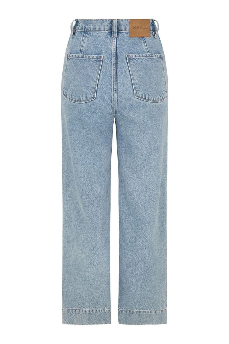 Classic Denim Cropped Jean - Sun Washed Blue - Sare StoreSPELLJeans