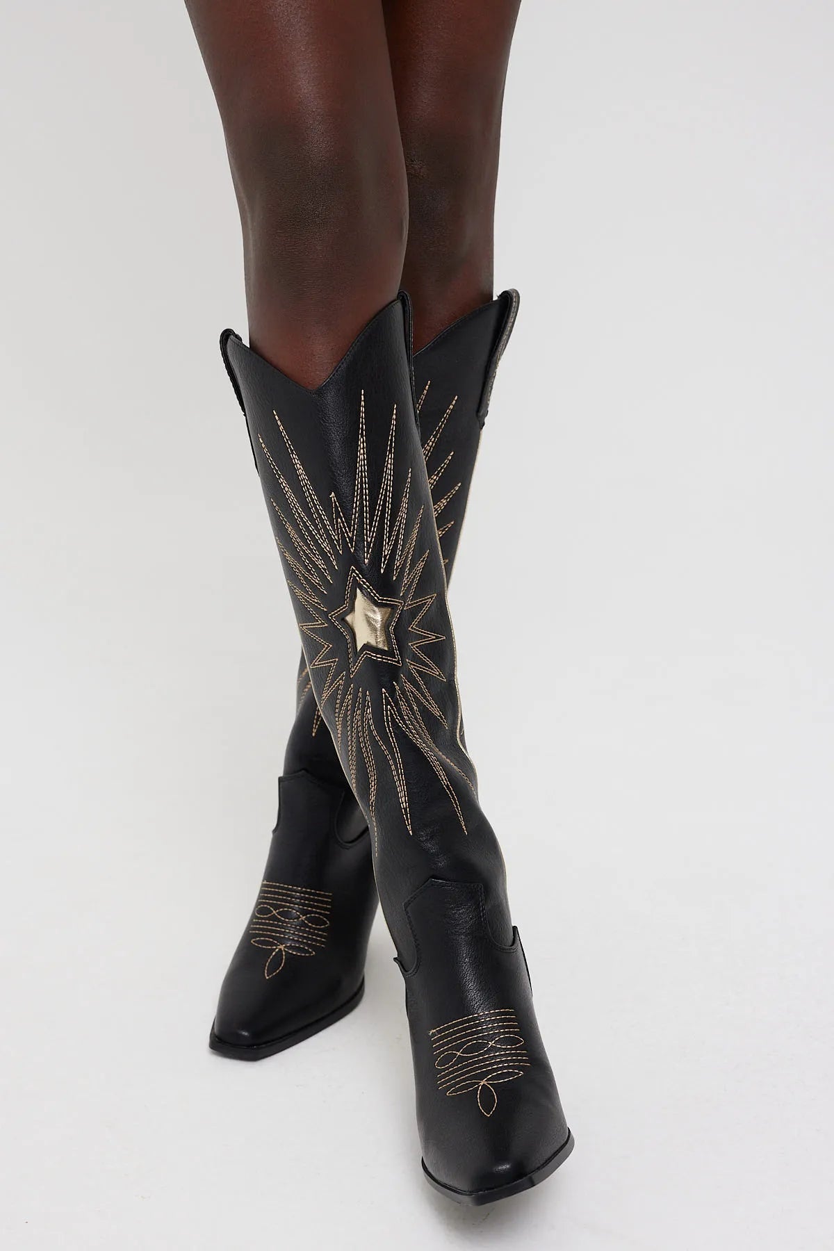 Constance Boots - Black Metallic Gold - Sare StoreBilliniBoots