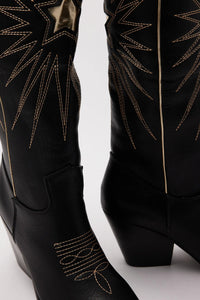 Constance Boots - Black Metallic Gold - Sare StoreBilliniBoots