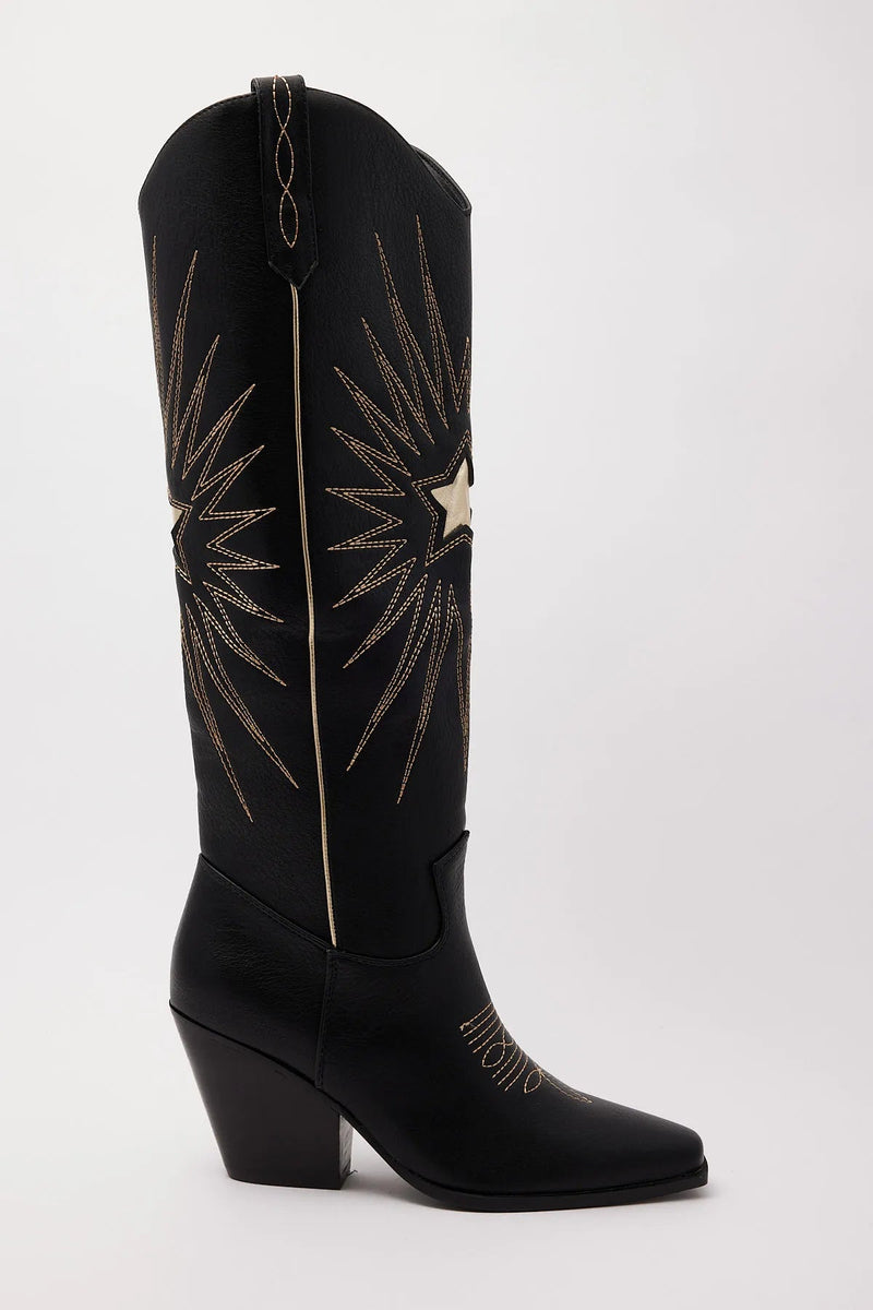 Constance Boots - Black Metallic Gold - Sare StoreBilliniBoots