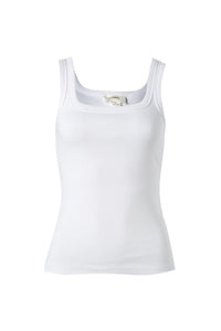 Contour Rib Square Neck Tank - White - Sare StoreCeres LifeTank