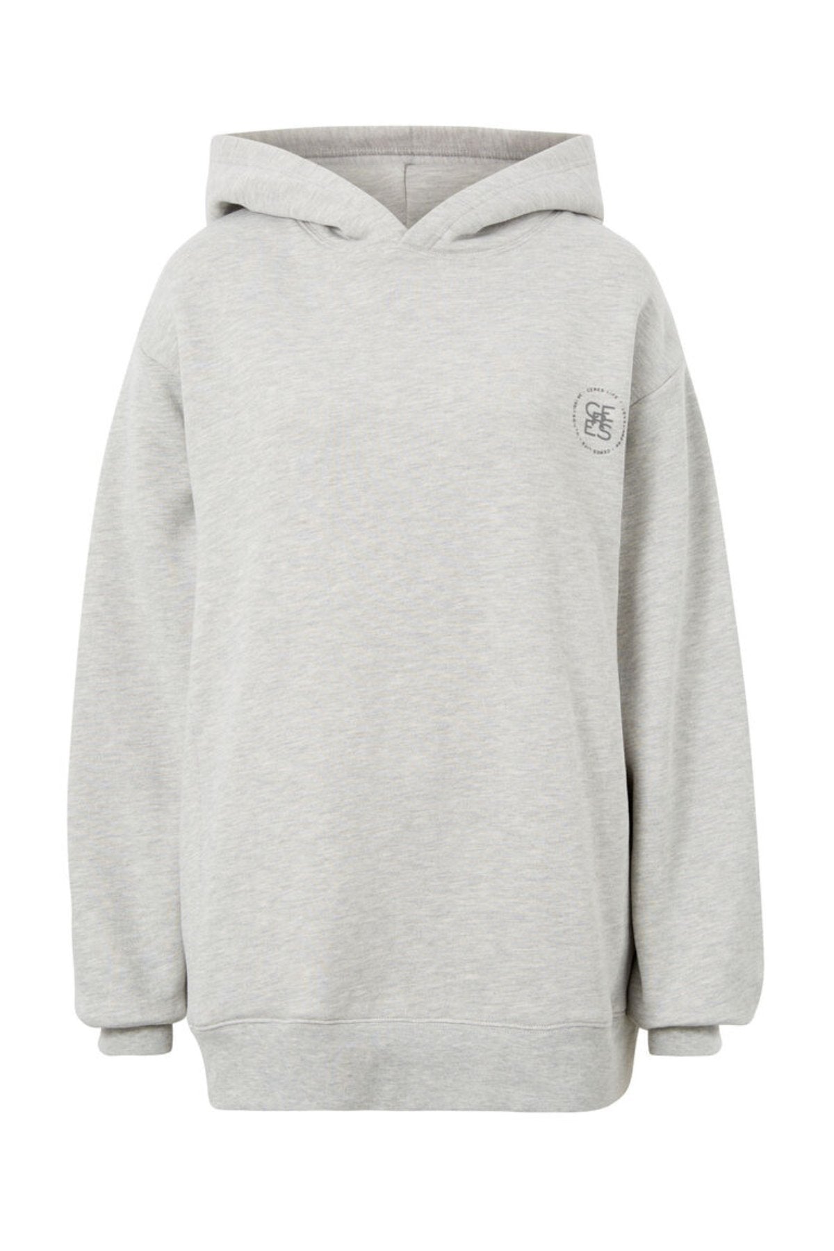 Cosy Oversized Hoodie - Grey Marle Circle Logo - Sare StoreCeres LifeJumper