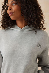 Cosy Oversized Hoodie - Grey Marle Circle Logo - Sare StoreCeres LifeJumper