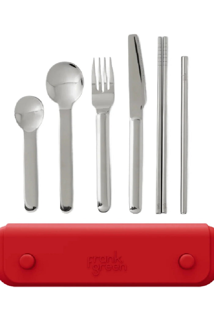 Cutlery Set 6pc with Atomic Red Pouch - Sare StoreFrank Greencutlery
