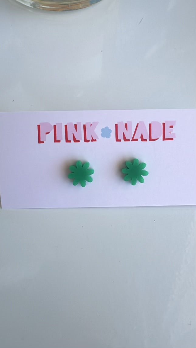 'Daisy' Small Studs - Green - Sare StorePink NadeEarrings