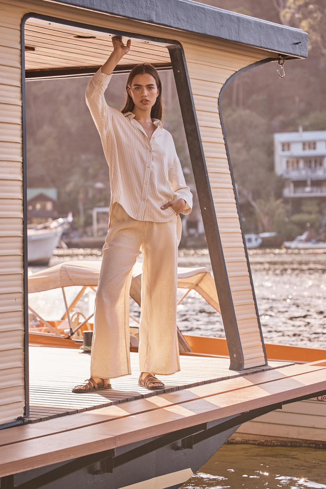 Della Linen Pants - Cream - Sare StoreLittle LiesPants