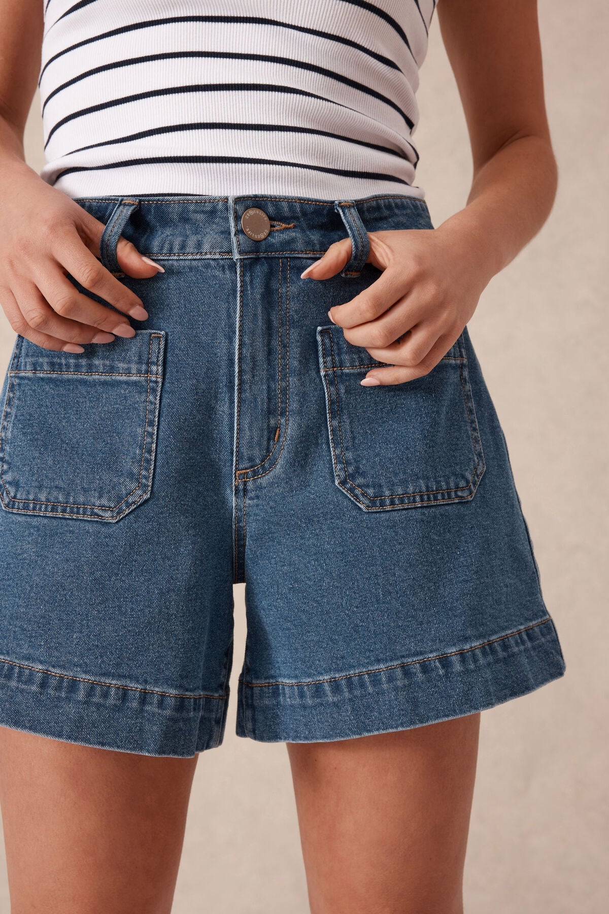 Denim Patch Pocket Short - Fresh Indigo - Sare StoreCeres LifeShorts