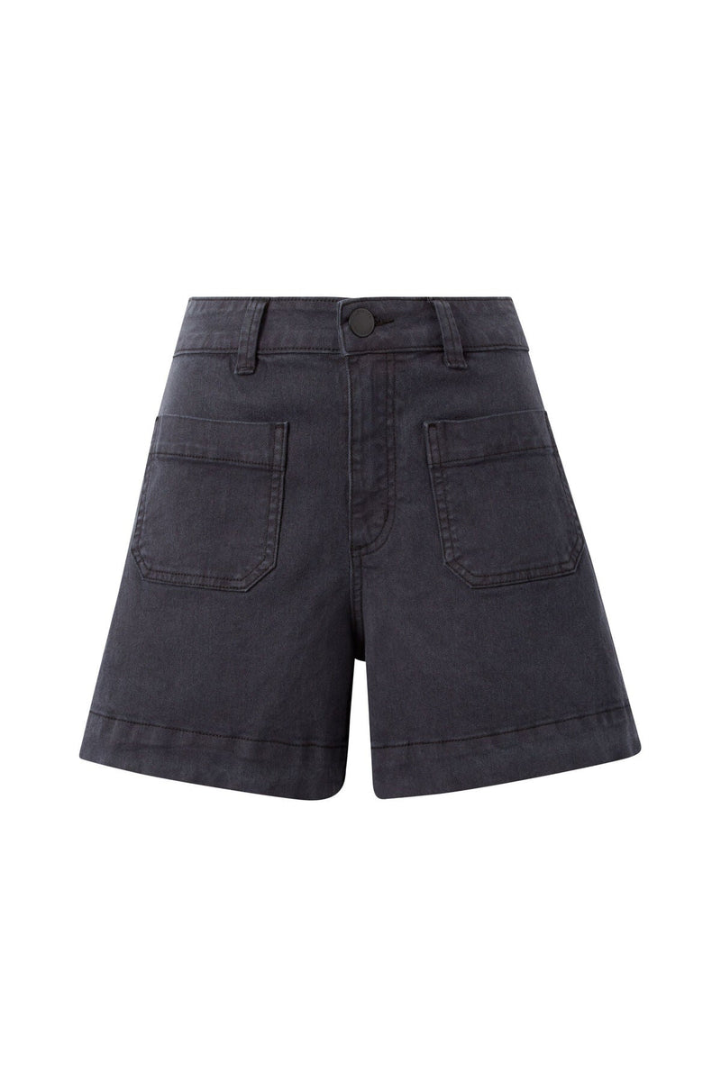 Denim Patch Pocket Short - Washed Black - Sare StoreCeres LifeShorts