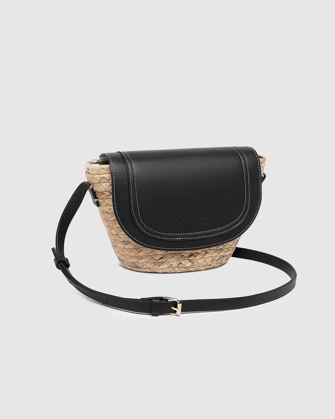 Dixie Straw Crossbody Bag - Natural Black - Sare StoreLouenhideCrossbody Bag