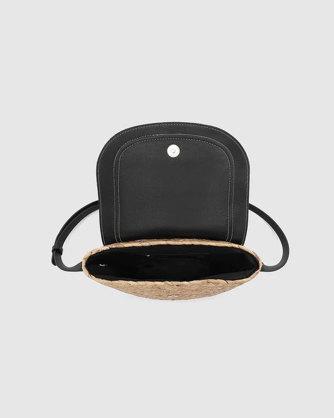 Dixie Straw Crossbody Bag - Natural Black - Sare StoreLouenhideCrossbody Bag